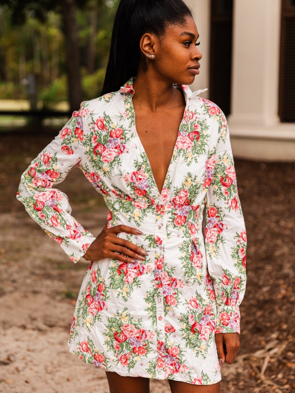 MAJORELLE Floral Mini Dress – Size S